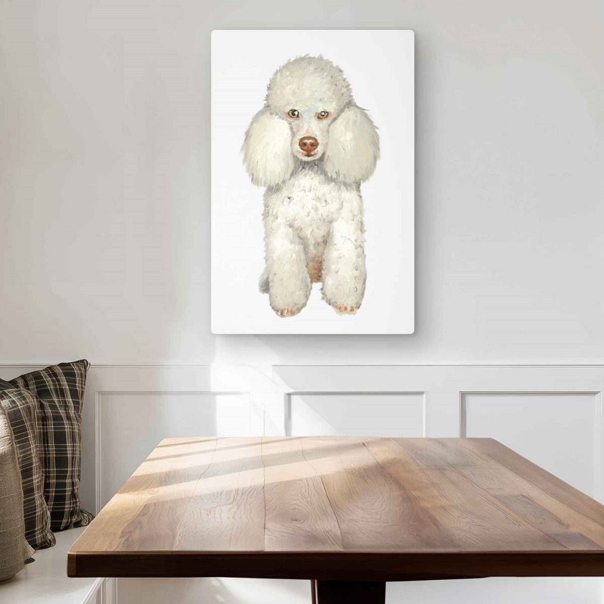 C1MP2030T0EF0X 20 x 30 in. French Poodle Bedroom Illustrative Metal Print Wall Art - Home Decor
