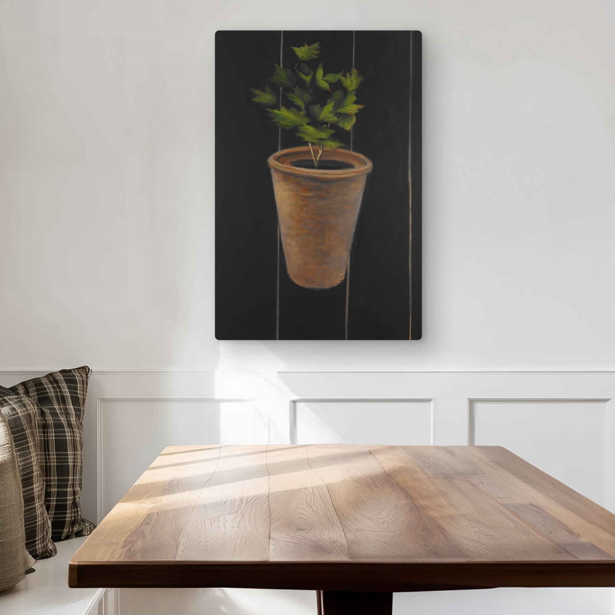 C1MP2030ZFTGZ6 20 x 30 in. Plant of Parsley - Floral Black Metal Print Wall Art for Home Decor
