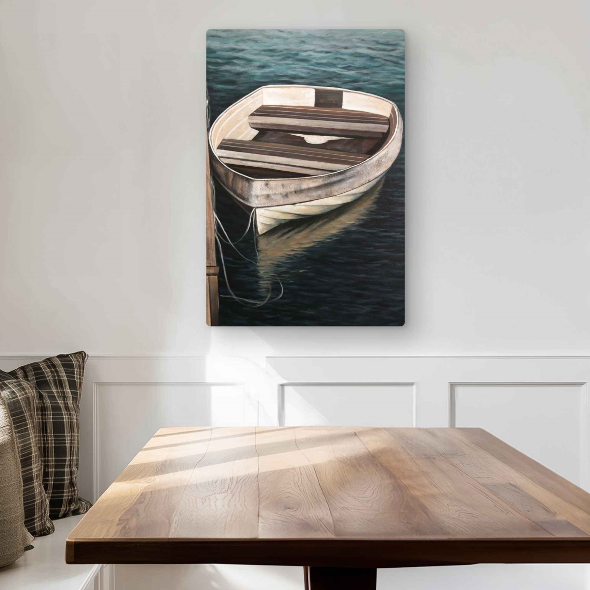 C1MP2030ZKHXIS 20 x 30 in. Rowboats - White Bathroom Metal Print Wall Art for Home Decor