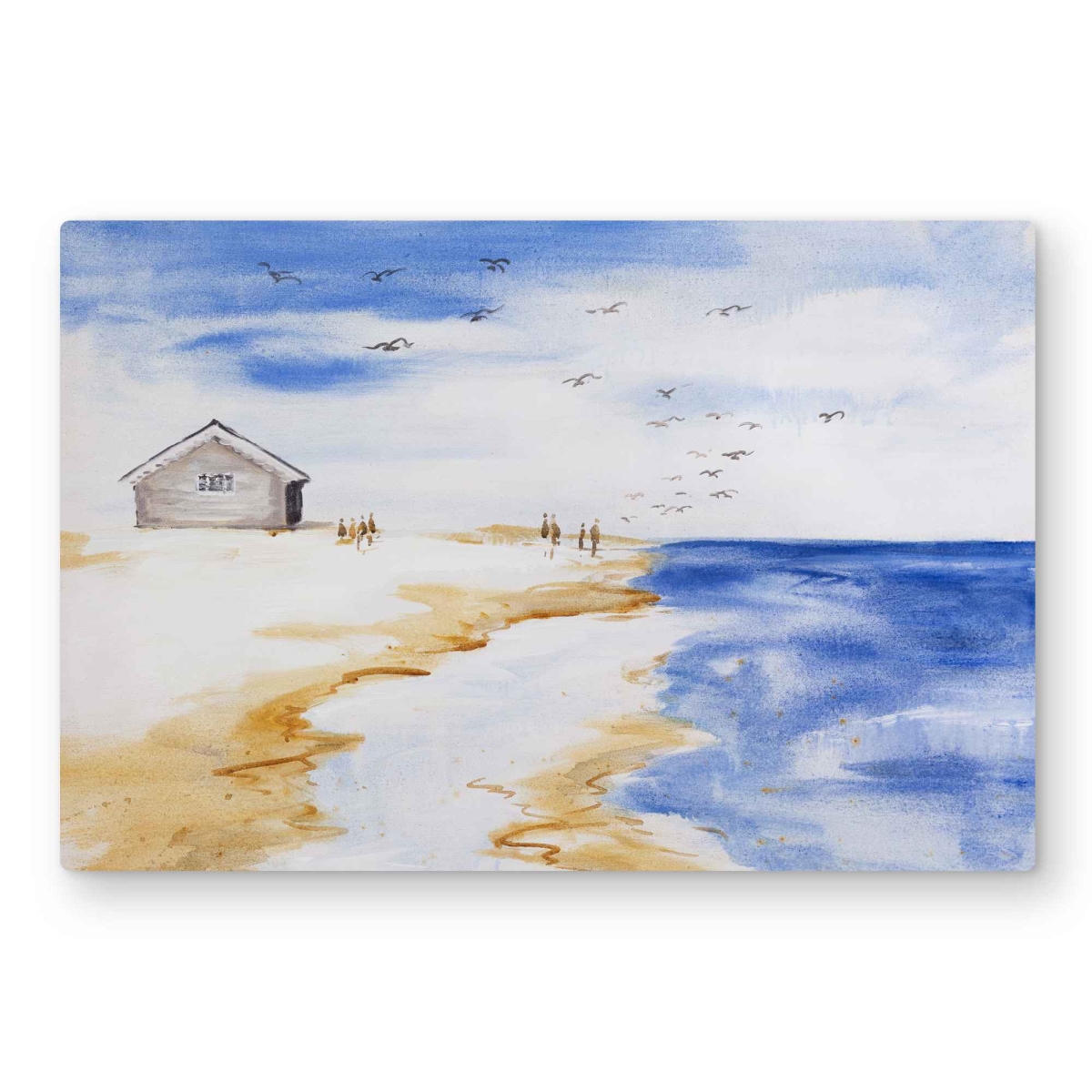 C1MP2030ZZV760 20 x 30 in. House on the Beach Wall Art - Illustrative Landscapes Metal Print