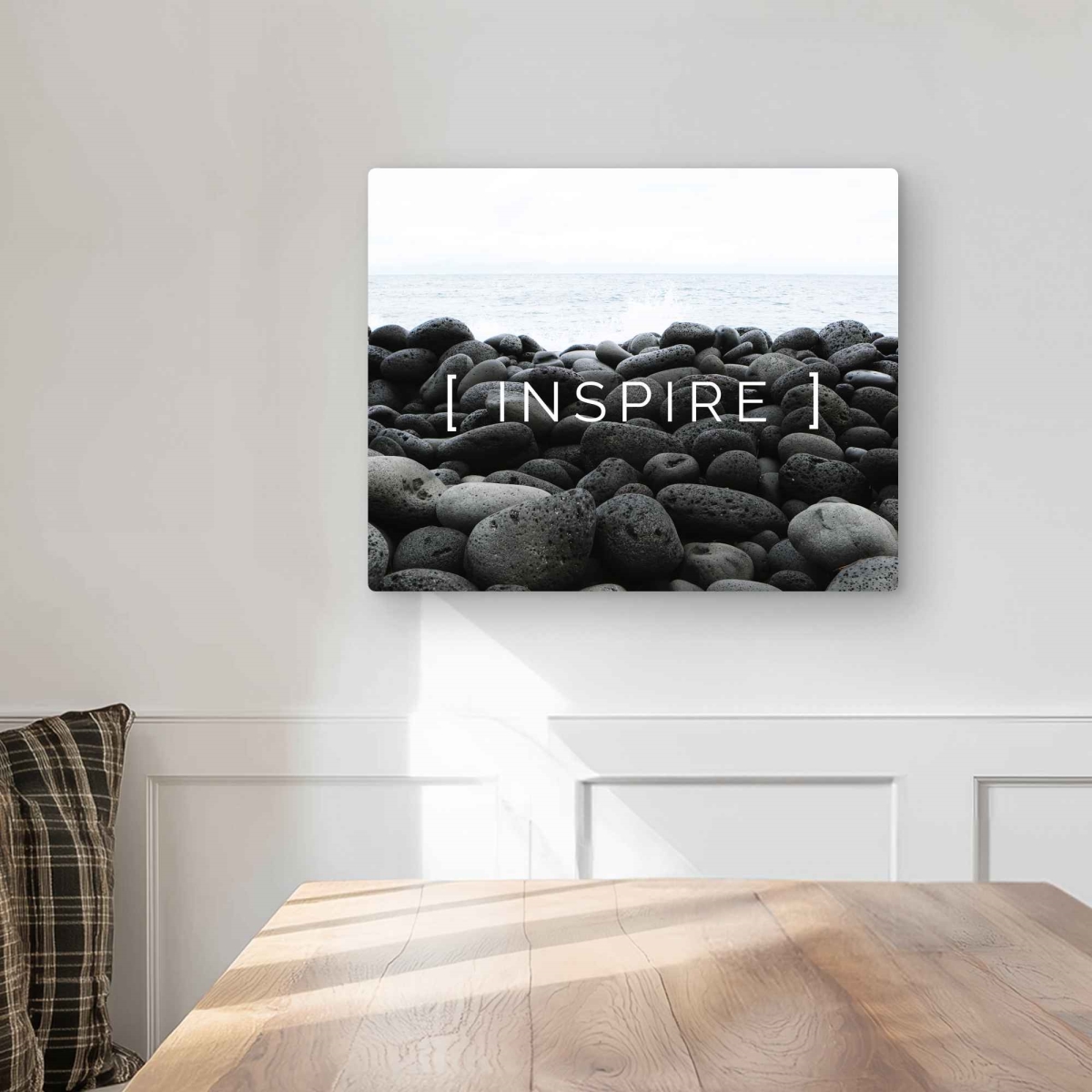 C1MP1620B6L8Y3 16 x 20 in. Inspire - Gray Metal Print Wall Art for Elegant Decor - Modern Art