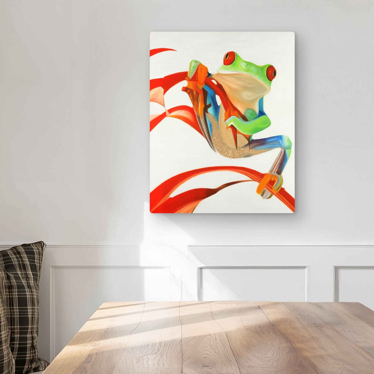 C1MP1620569LRK 16 x 20 in. Red-Eyed Frog - Metal Print Wall Art - Unique Reptile Home Decor