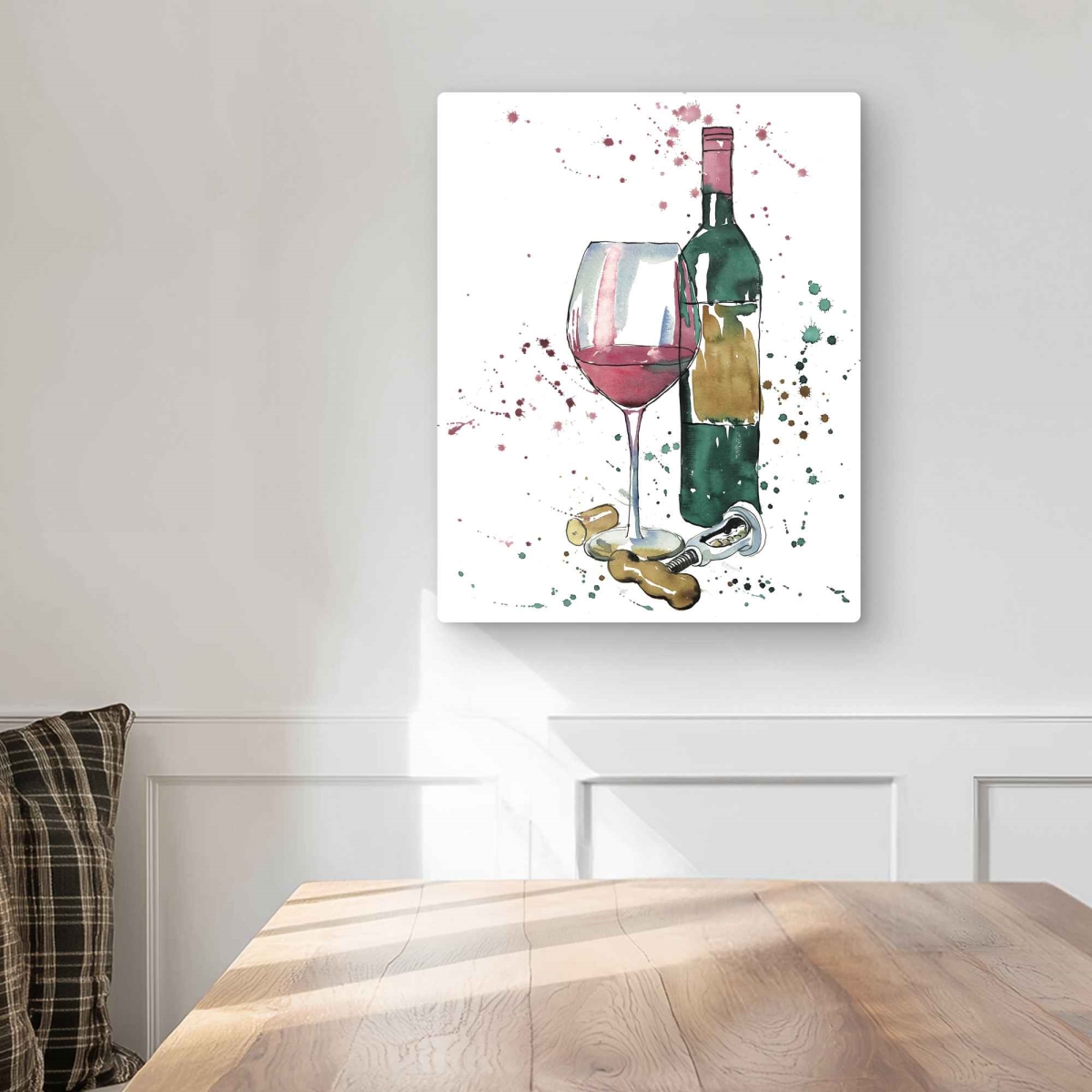 C1MP162057JZM1 16 x 20 in. Bottle of Red Wine - Red Metal Print Wall Art for Home Decor