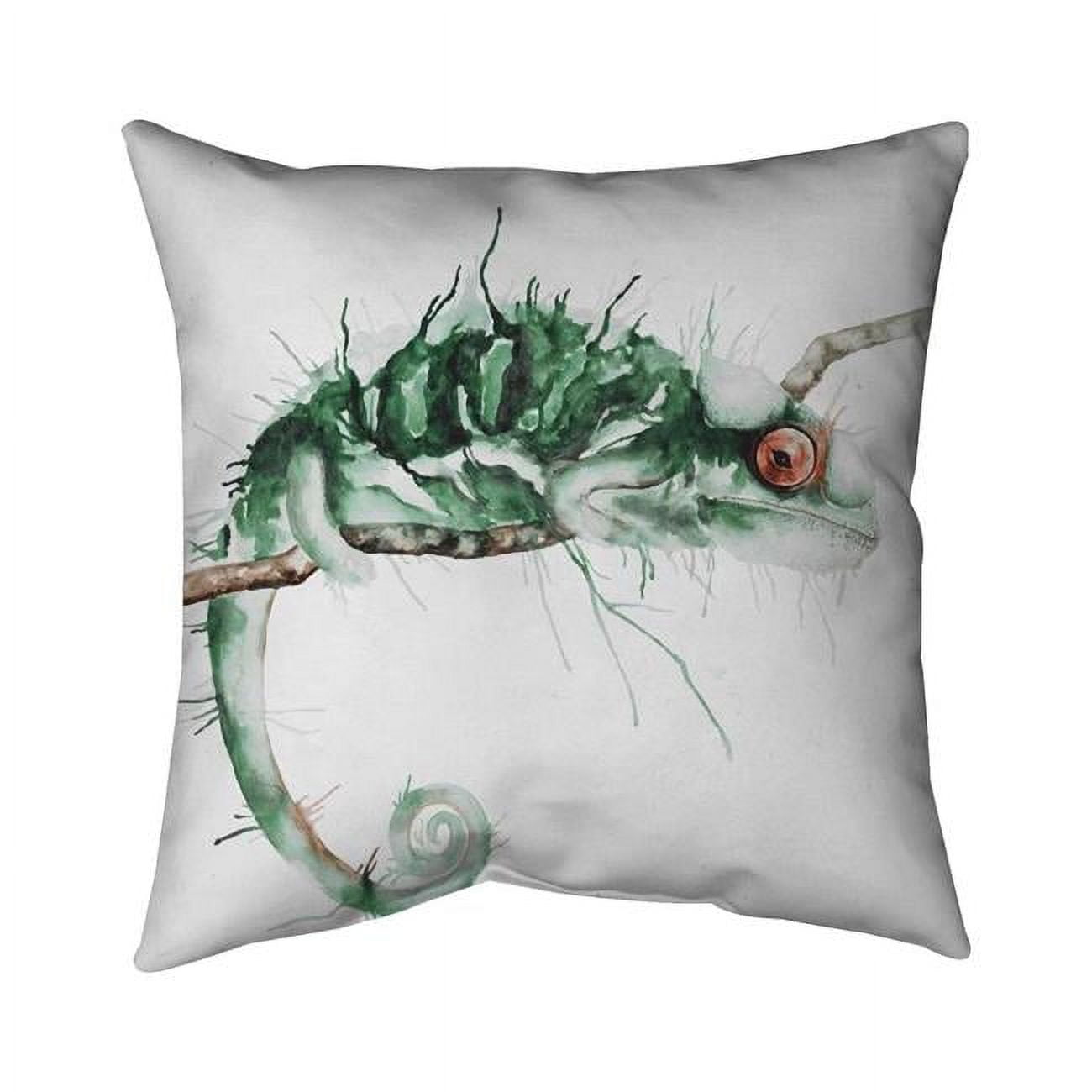 26 x 26 in. Chameleon on the Lookout-Double Sided Print Indoor Pillow