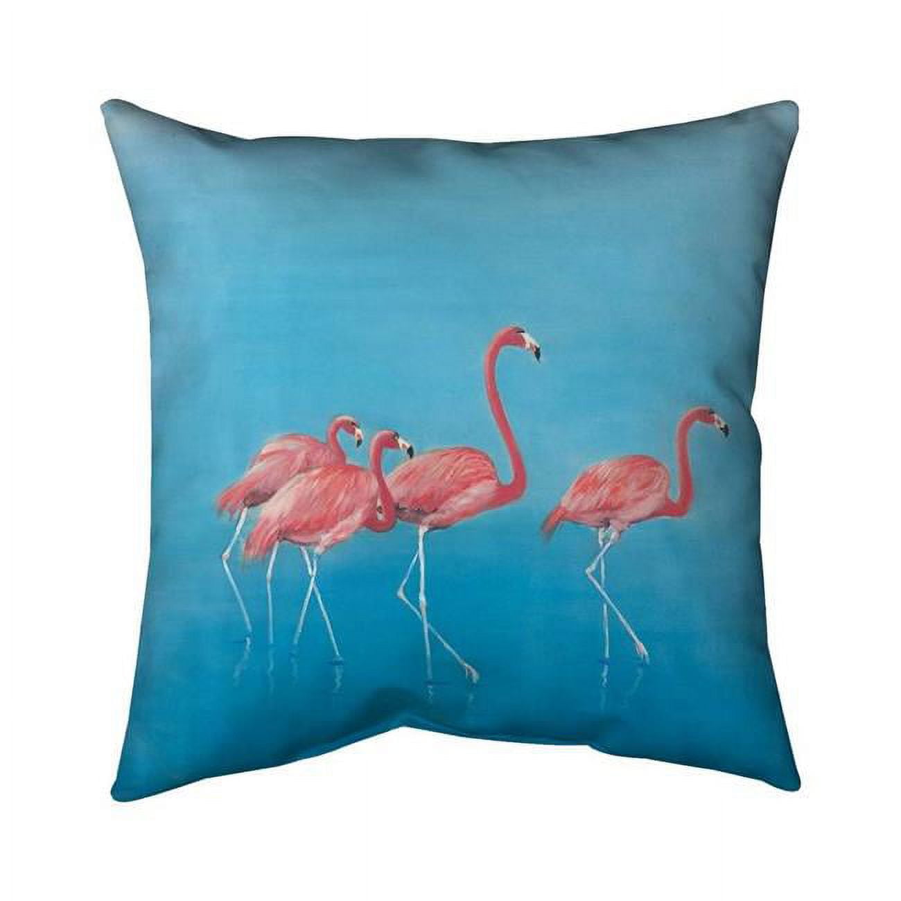 26 x 26 in. Four Flamingos-Double Sided Print Indoor Pillow