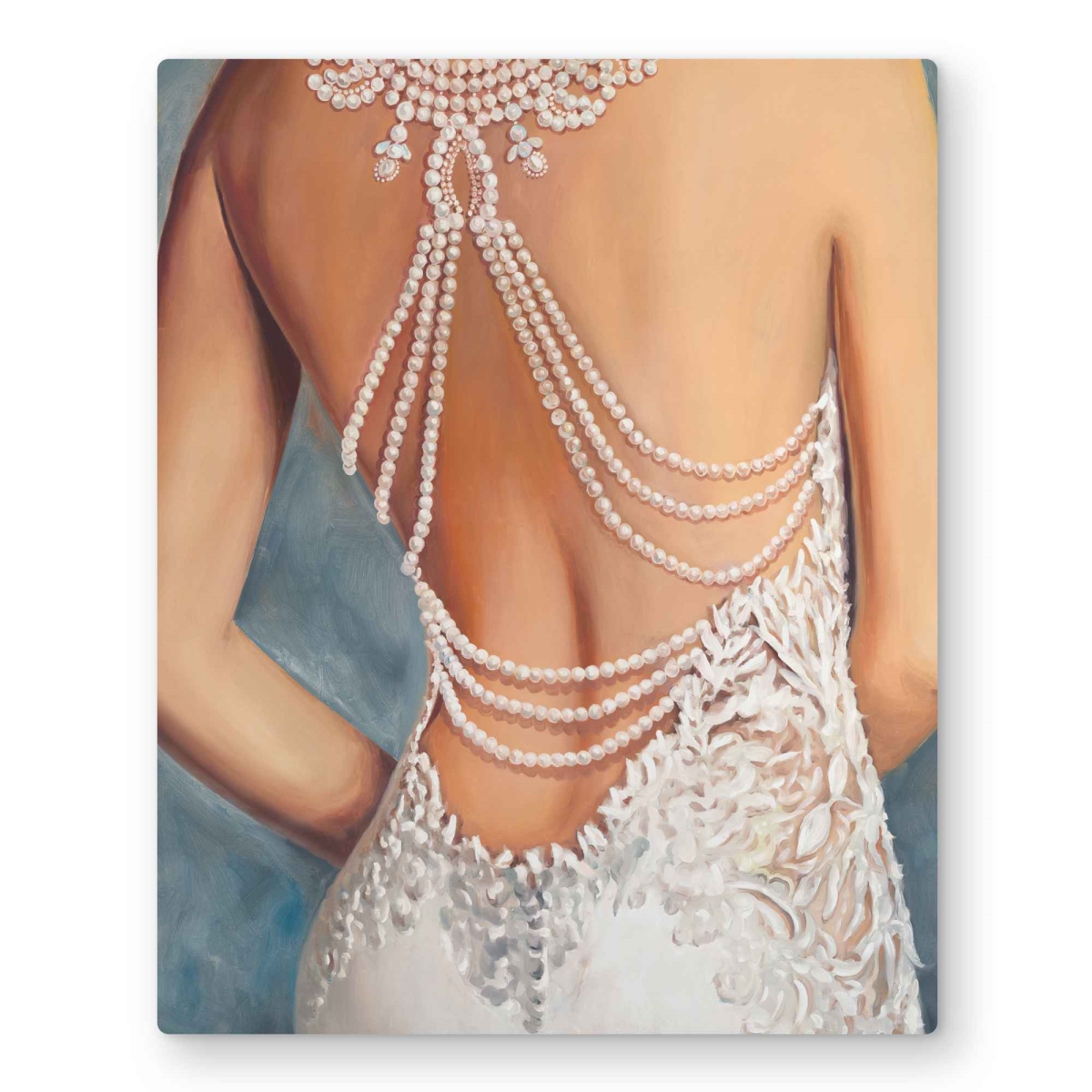 C1MP1620H056PM 16 x 20 in. Wedding Dress Metal Print Wall Art - Romantic Fashion Home Decor