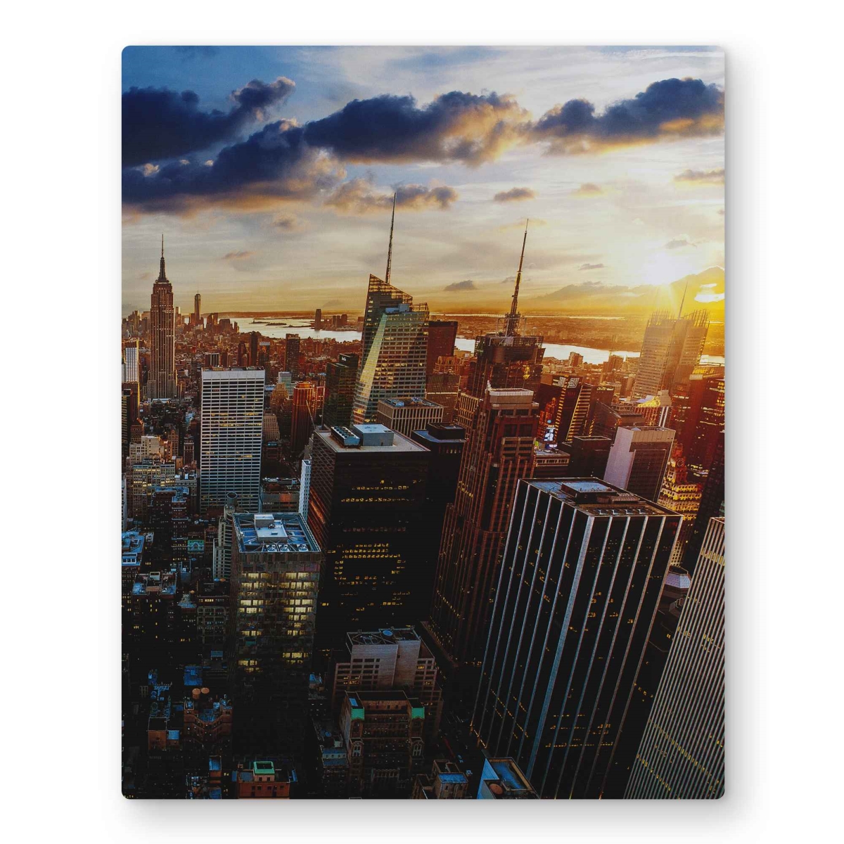 C1MP1620KLWV2P 16 x 20 in. City of York by Dawn Wall Art - Blue Living Room Metal Print