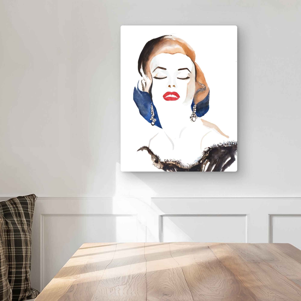 C1MP1620HSLN7A 16 x 20 in. Vintage Chic Marilyne Monroe Metal Print Wall Art - Home Decor