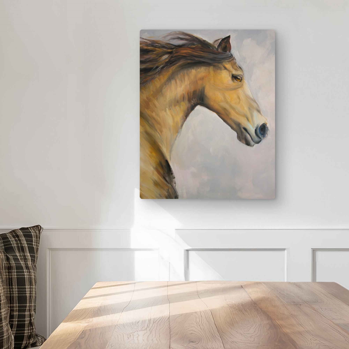 C1MP1620TE6SUL 16 x 20 in. Proud Steed with Mane in the Wind Wall Art - Rustic Bedroom Metal Print