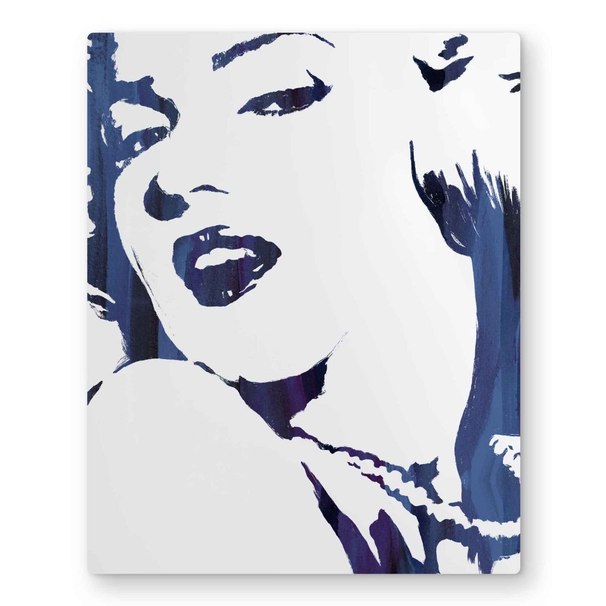 C1MP1620TT8PW3 16 x 20 in. Marilyn Monroe In Blue - Bedroom Metal Print Wall Art for Home Decor