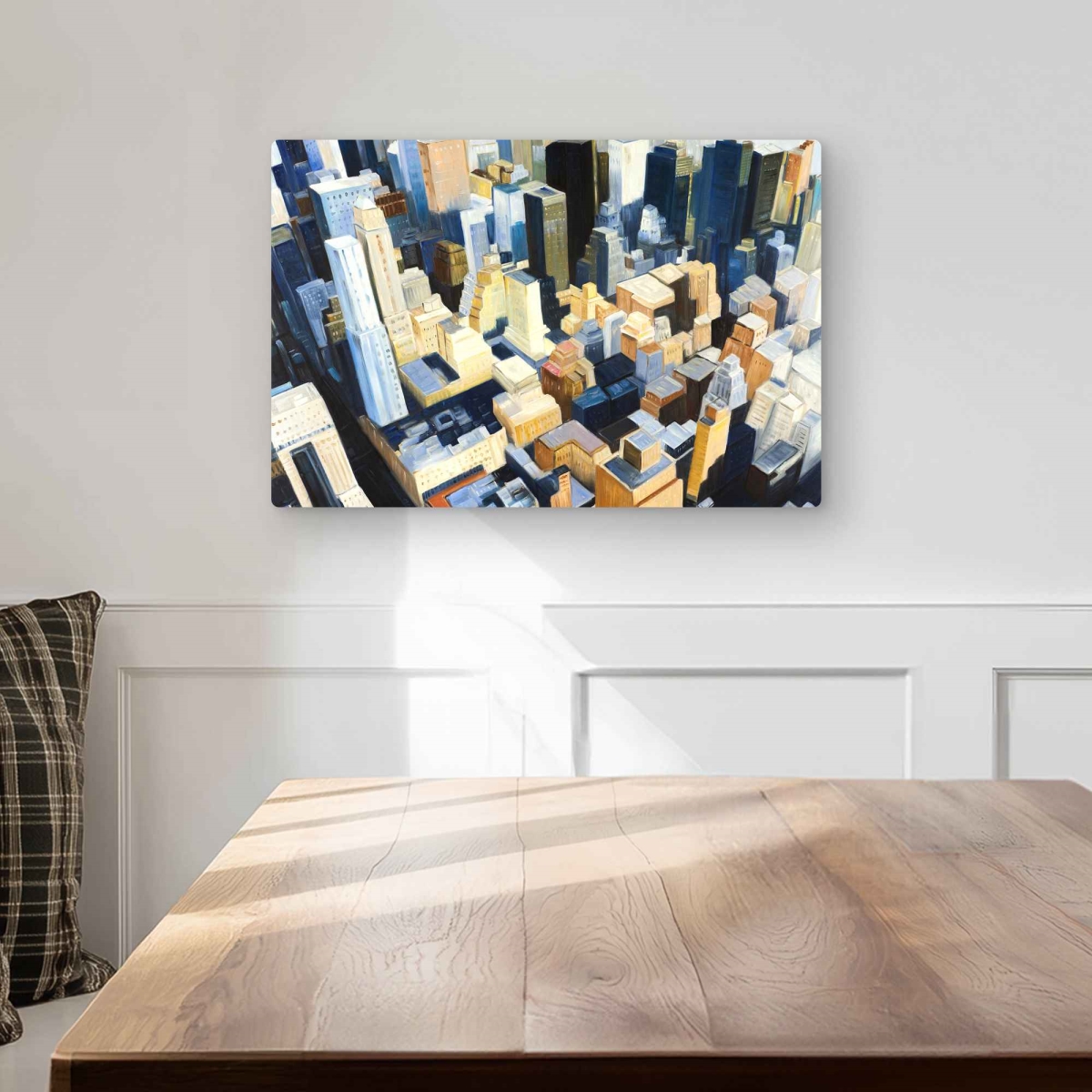C1MP12188MPQLU Manhattan View Empire State Building Metal Print Wall Art - Decor - 12 x 18 in.