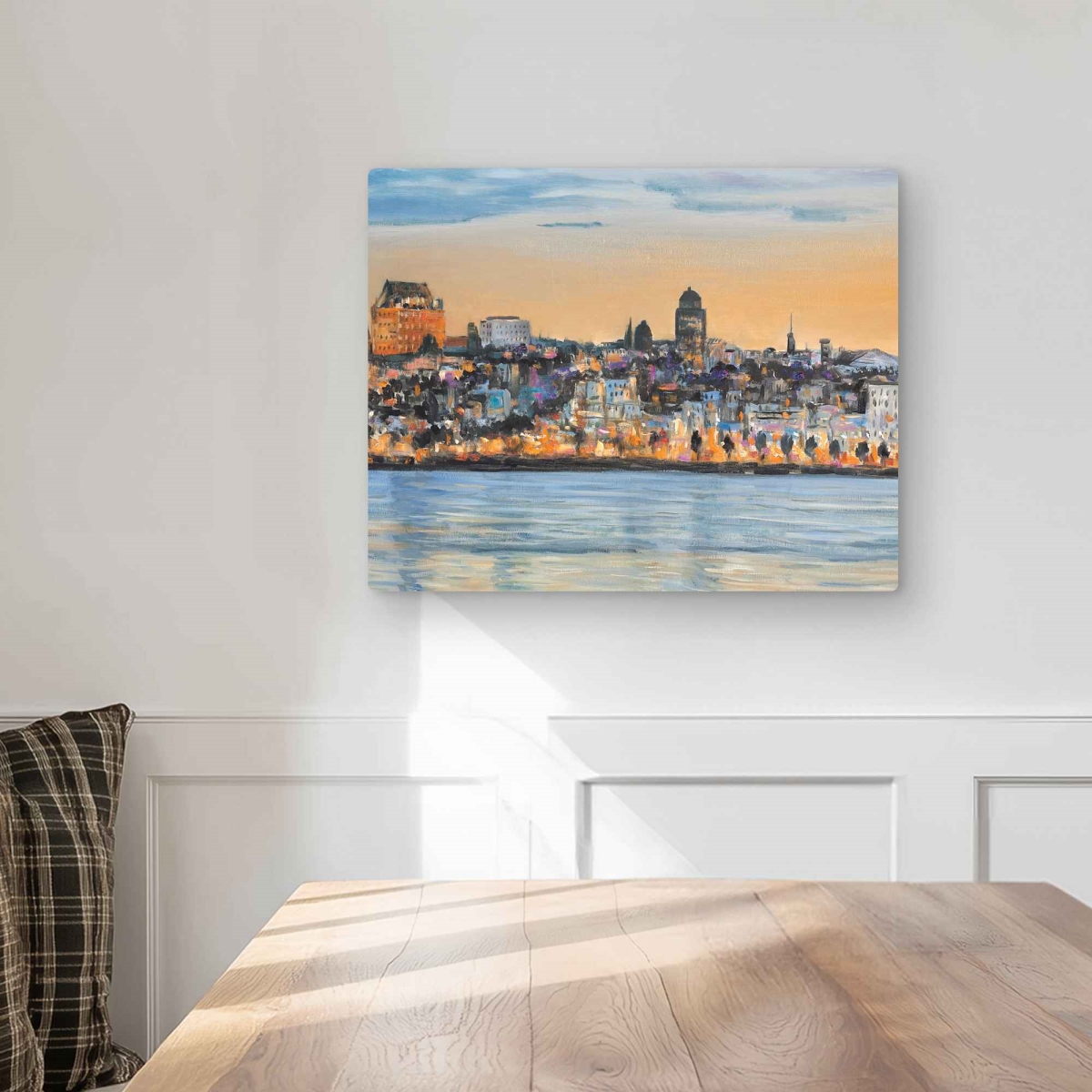 C1MP1620QG8XYD 16 x 20 in. Skyline of Quebec City Wall Art - Contemporary Metal Print