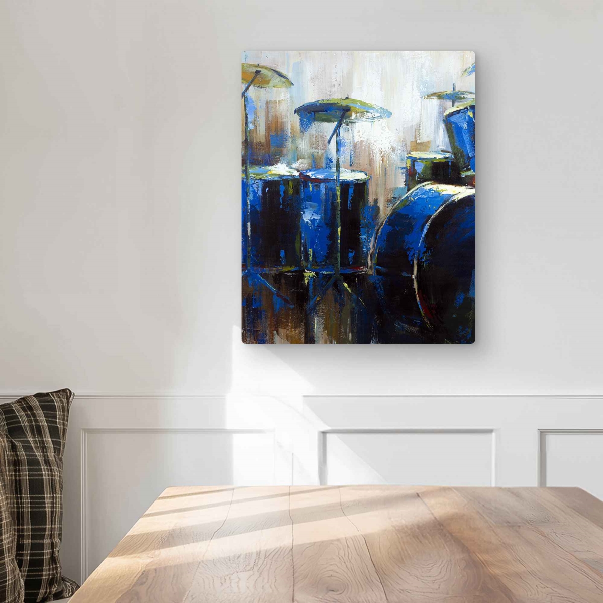 C1MP1620YH33QE 16 x 20 in. Abstract Drums Wall Art - Modern Instrument Metal Print