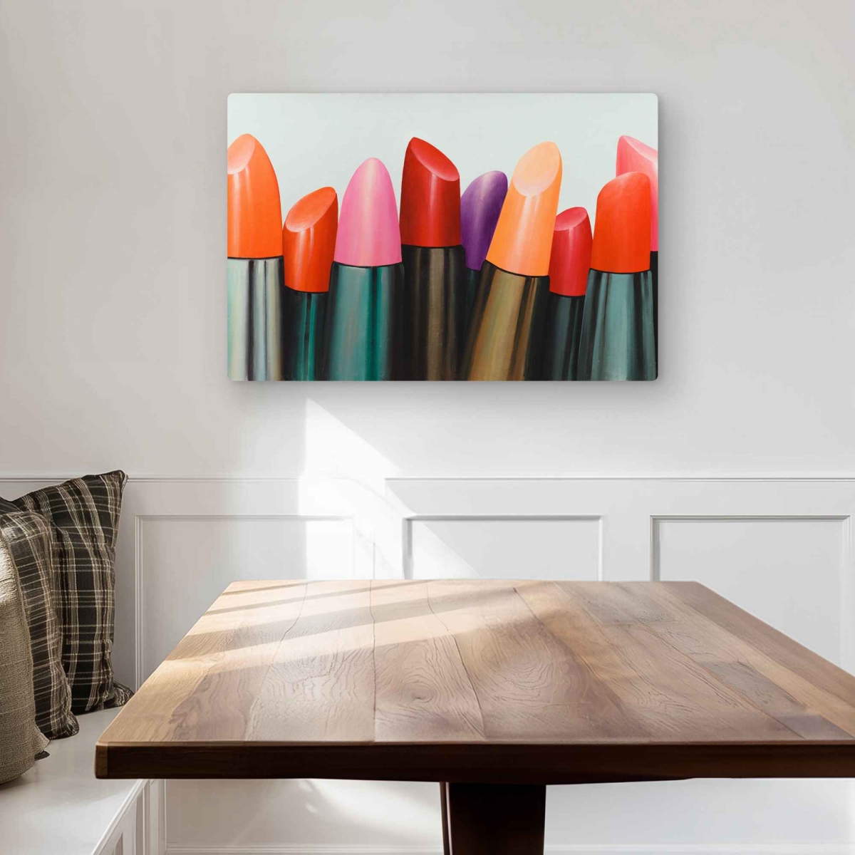 C1MP2030J7TNCI 20 x 30 in. Lipstick Collection Wall Art - Red Bathroom Metal Print