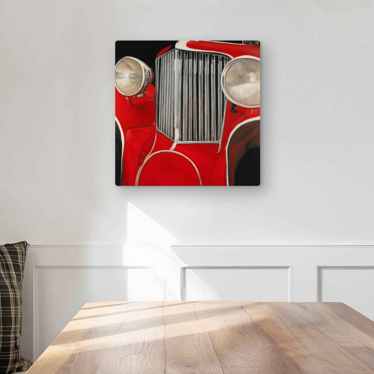 C1MP1616QNCQZX 16 x 16 in. Car of the 50 Closeup Wall Art - Man Cave Metal Print