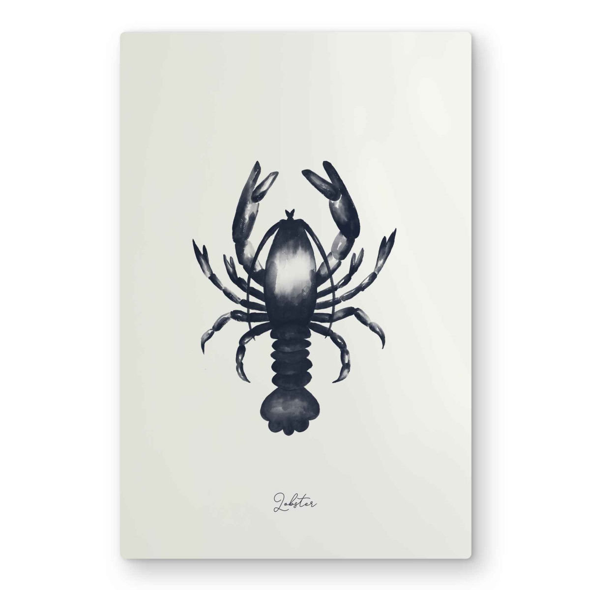 C1MP2030NMXIN4 20 x 30 in. Blue Lobster - Marine Beige Metal Print Wall Art for Home Decor