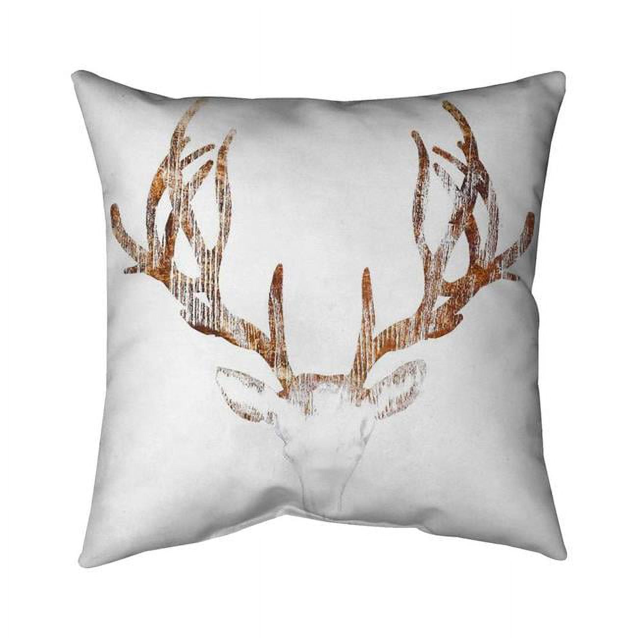 26 x 26 in. Wood Looking Deer Head-Double Sided Print Indoor Pillow