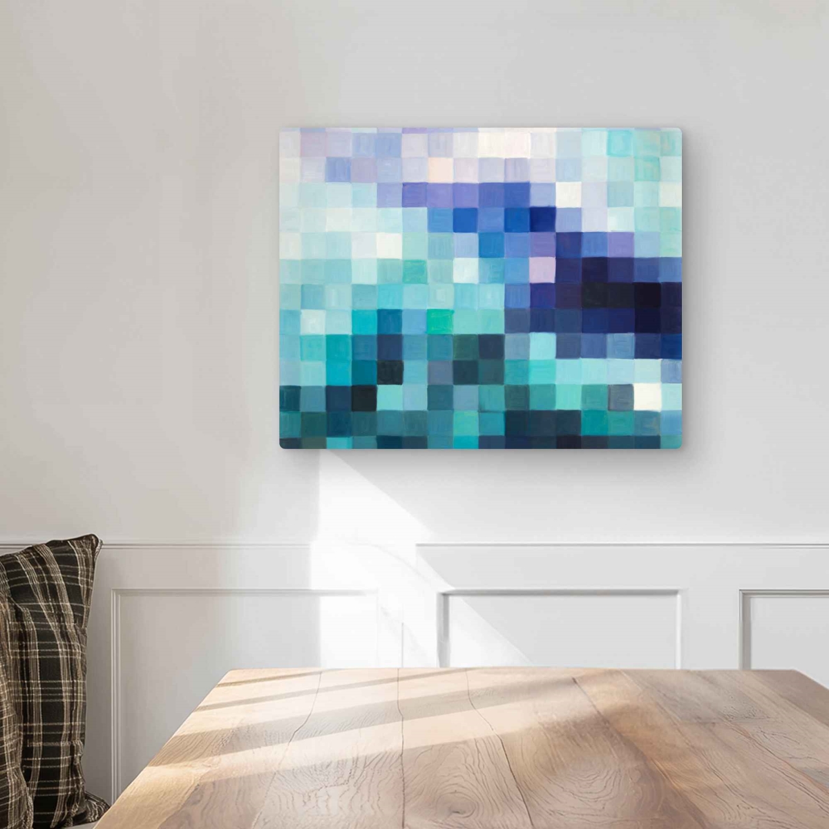 C1MP16201RT08N 16 x 20 in. Pixelized Landscape - Modern Metal Print Wall Art for Home Decor