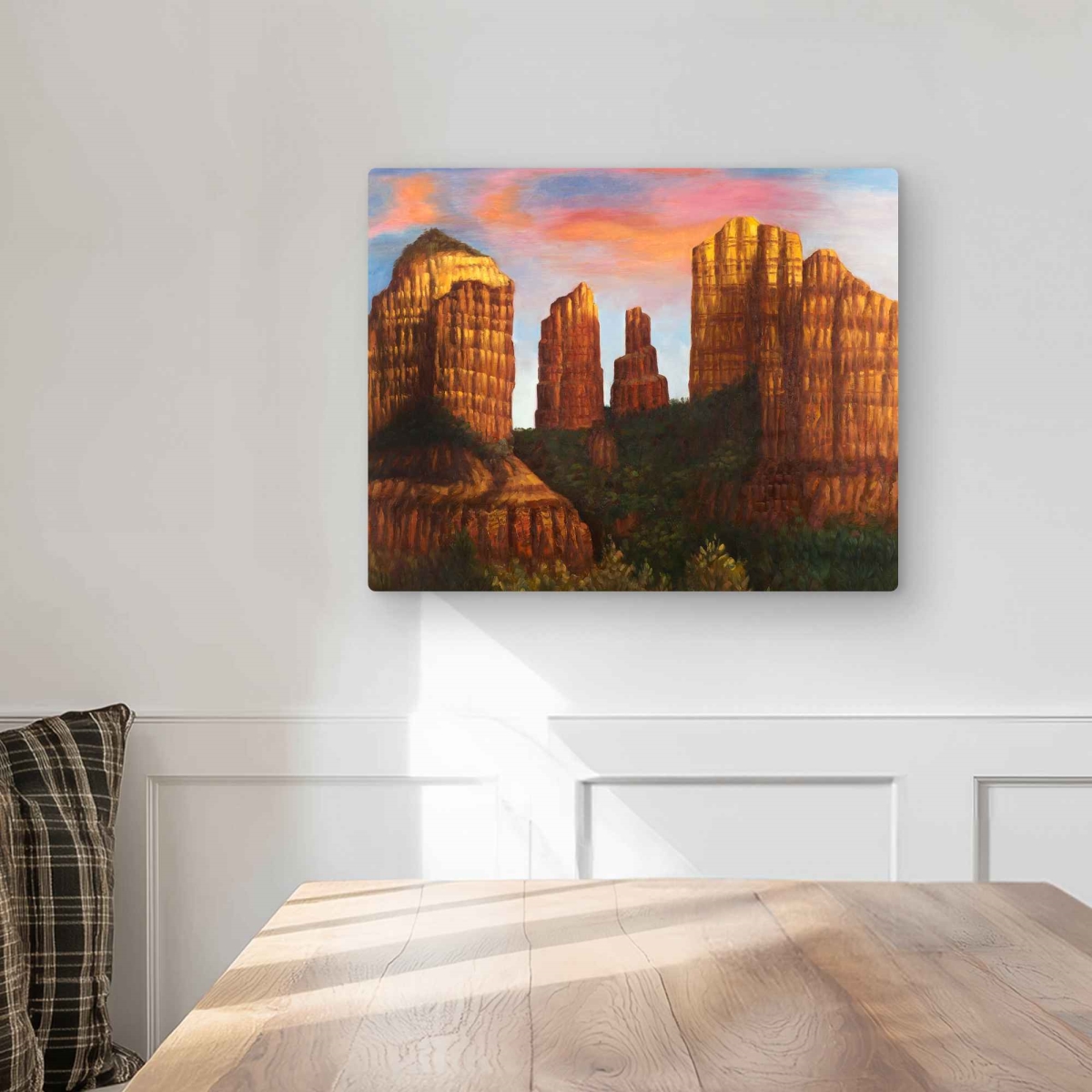 C1MP16202MRD4I 16 x 20 in. Cathedral Rock In Arizona Wall Art - Blue Modern Metal Print Decor