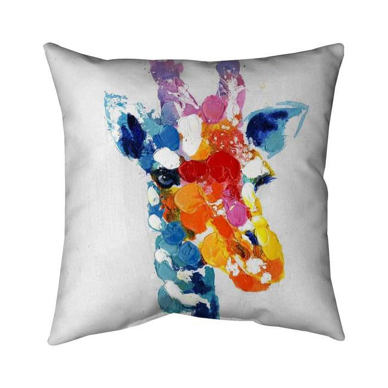 26 x 26 in. Color Spotted Abstract Giraffe-Double Sided Print Indoor Pillow