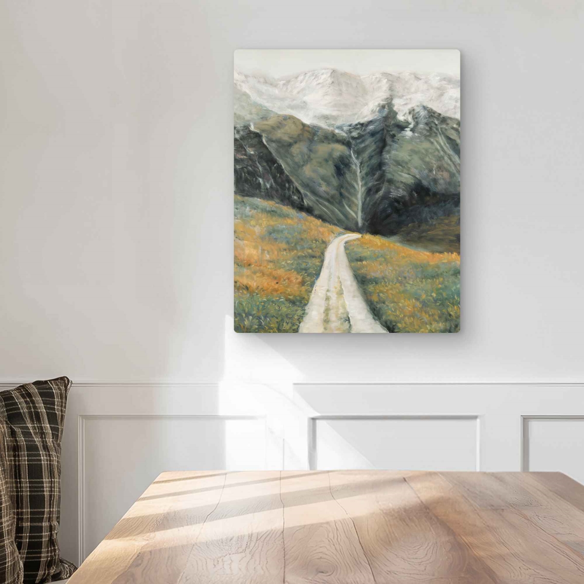C1MP1620AIISAB 16 x 20 in. Mountainous Landscape Metal Print Wall Art - Green Mountains Decor