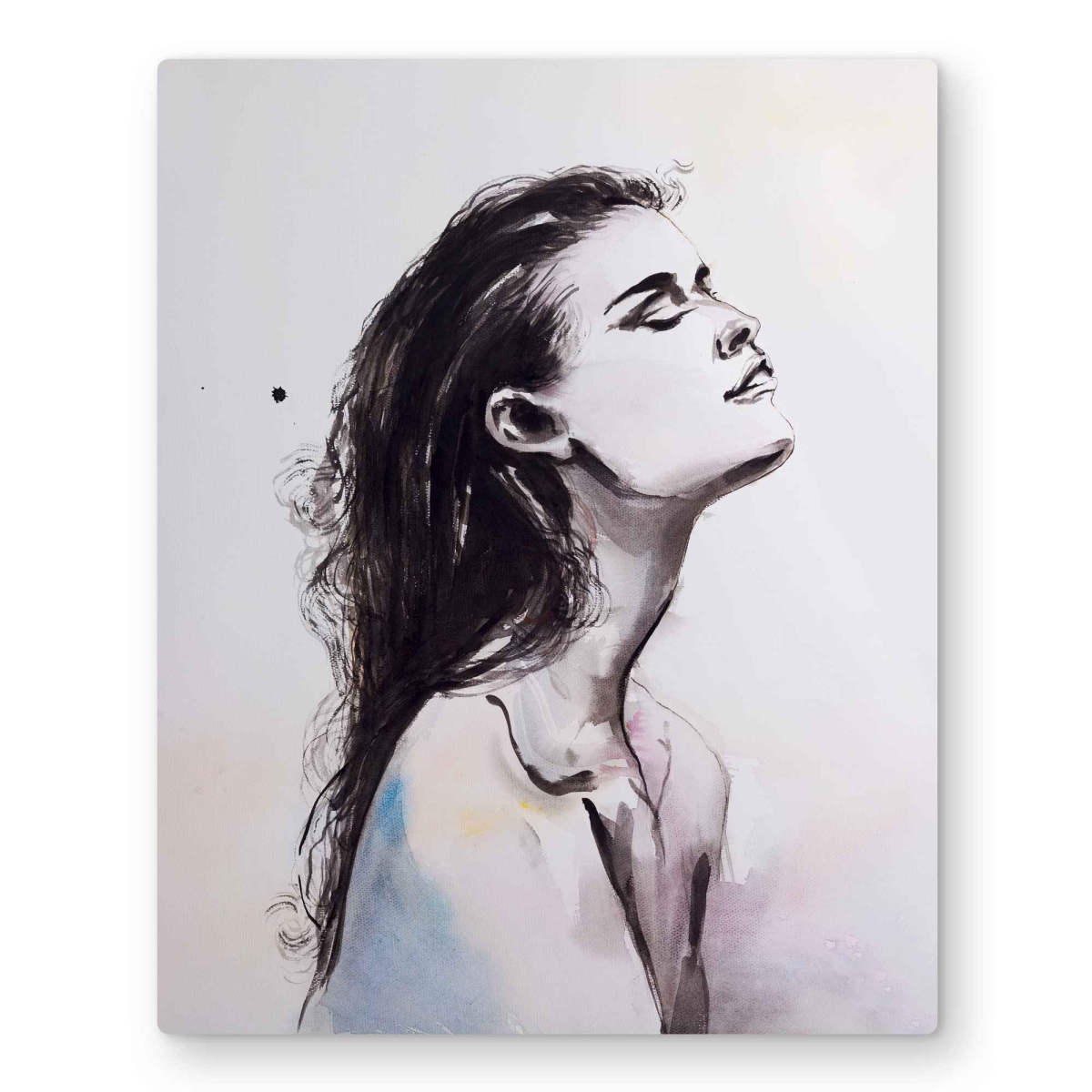 C1MP16201XNE4W 16 x 20 in. Bare Skin - Livingroom Woman Metal Print Wall Art for Home Decor