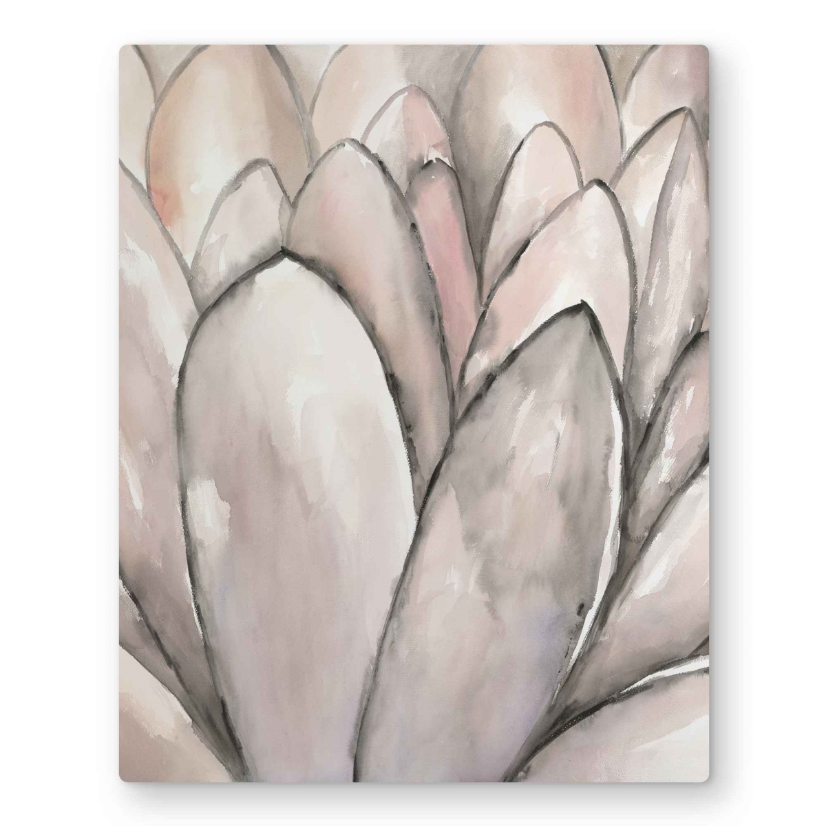 C1MP16202ITS8U 16 x 20 in. Blush Pink Flower - Office Pink Metal Print Wall Art for Home Decor