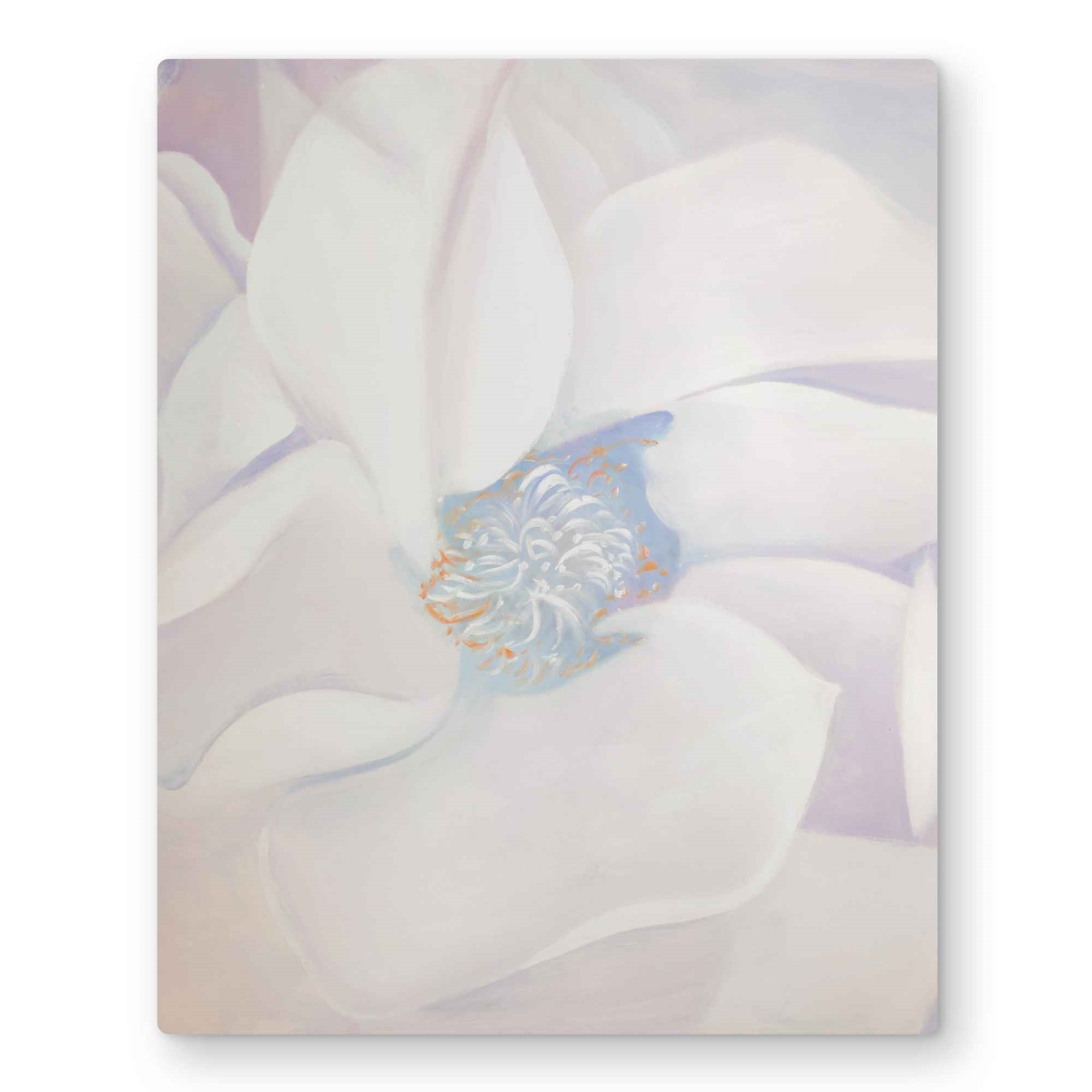 C1MP16209PX07Y 16 x 20 in. Delicacy - Blue Flowers Metal Print Wall Art for Stylish Home Decor