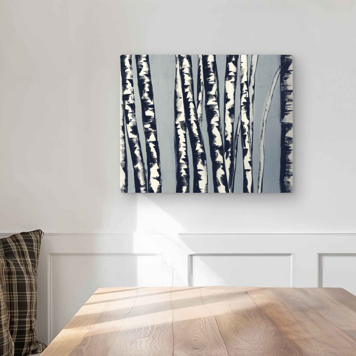 C1MP1620FTE3L1 16 x 20 in. Abstract Birch Forest Wall Art - Office Landscapes Metal Print Decor