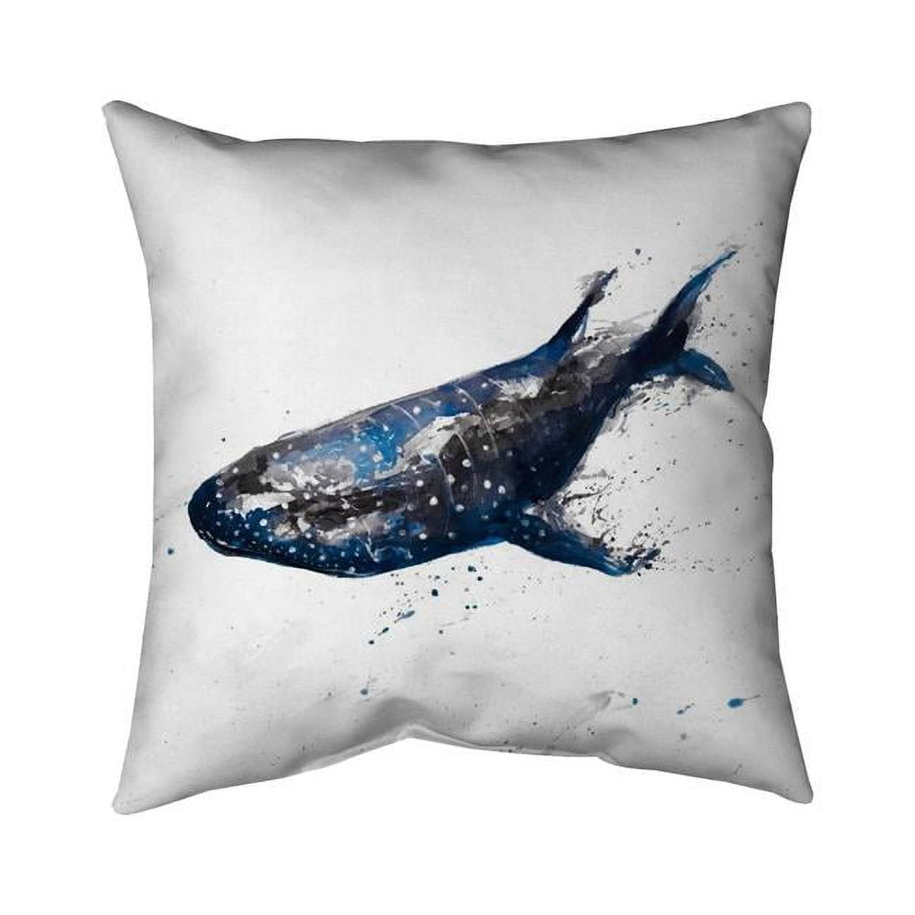 26 x 26 in. Abstract Whale Shark-Double Sided Print Indoor Pillow
