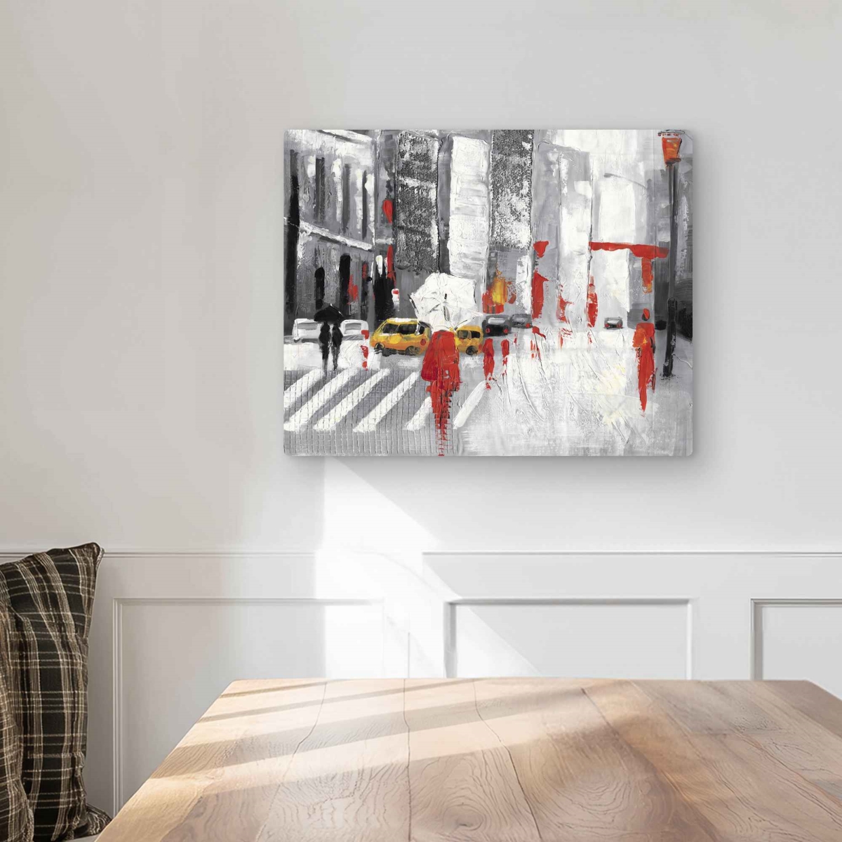 C1MP1620A4RTIN 16 x 20 in. Abstract Cloudy City Street - Metal Print Wall Art for Bedroom Decor