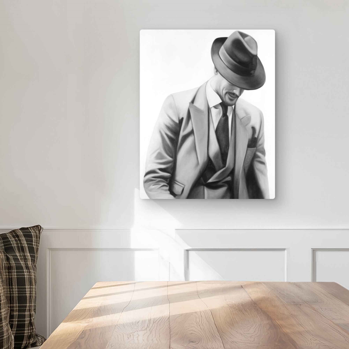 C1MP1620KDIYMB 16 x 20 in. Elegant Businessman - Office Figurative Metal Print Wall Art - Decor