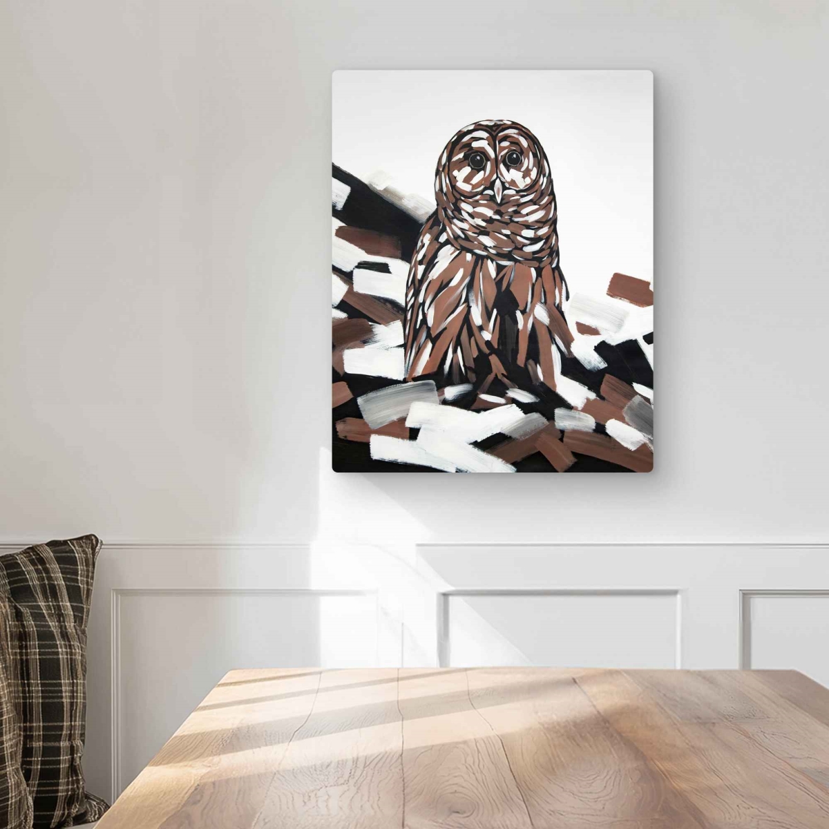 C1MP1620H6JMEI 16 x 20 in. Tawny Owl - Animals Hygge Metal Print Wall Art for Home Decor