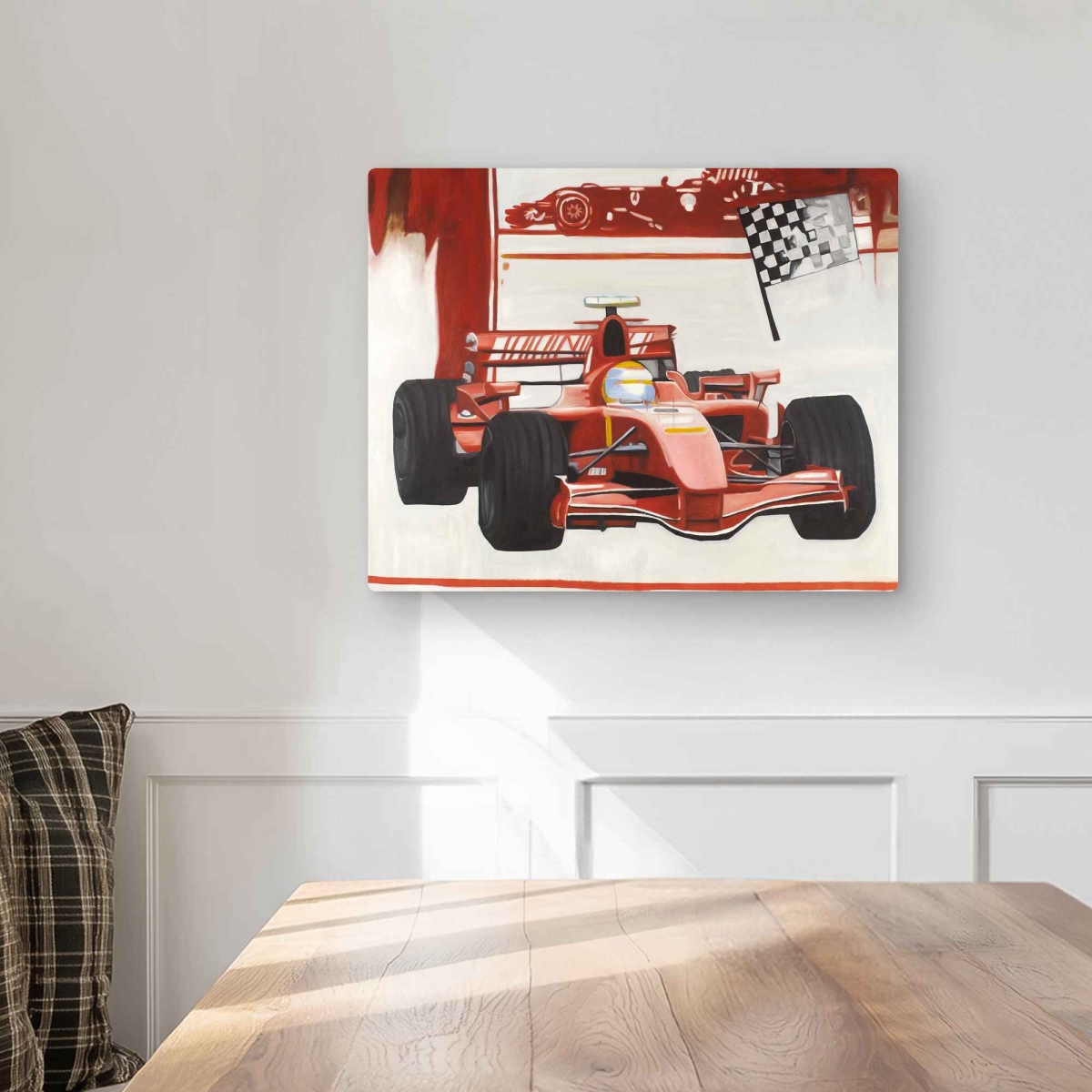 C1MP1620HBTY1H 16 x 20 in. Formula 1 Car - Scenic Man Cave Metal Print Wall Art for Home Decor