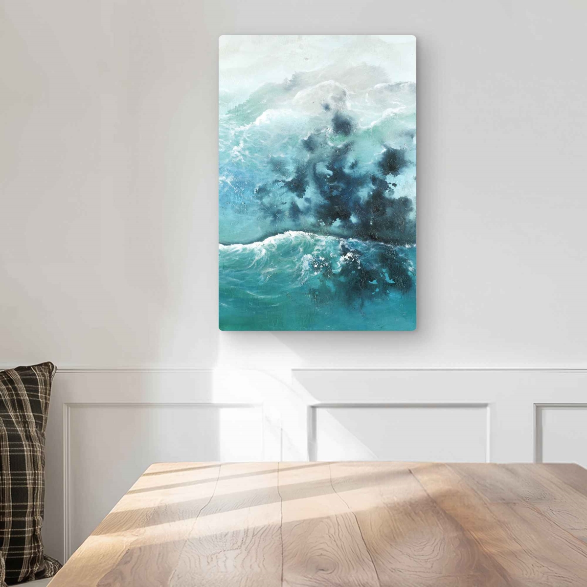 C1MP12186UEJBR 12 x 18 in. Seaside of the Caribbean - Waves Marine Metal Print Wall Art - Decor