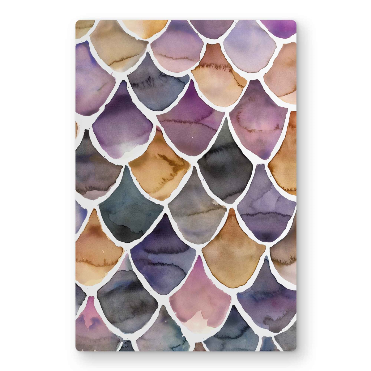 C1MP12186UW2FA Purple Like A Mermaid - Exotic Metal Print Wall Art for Home Decor - 12 x 18 in.