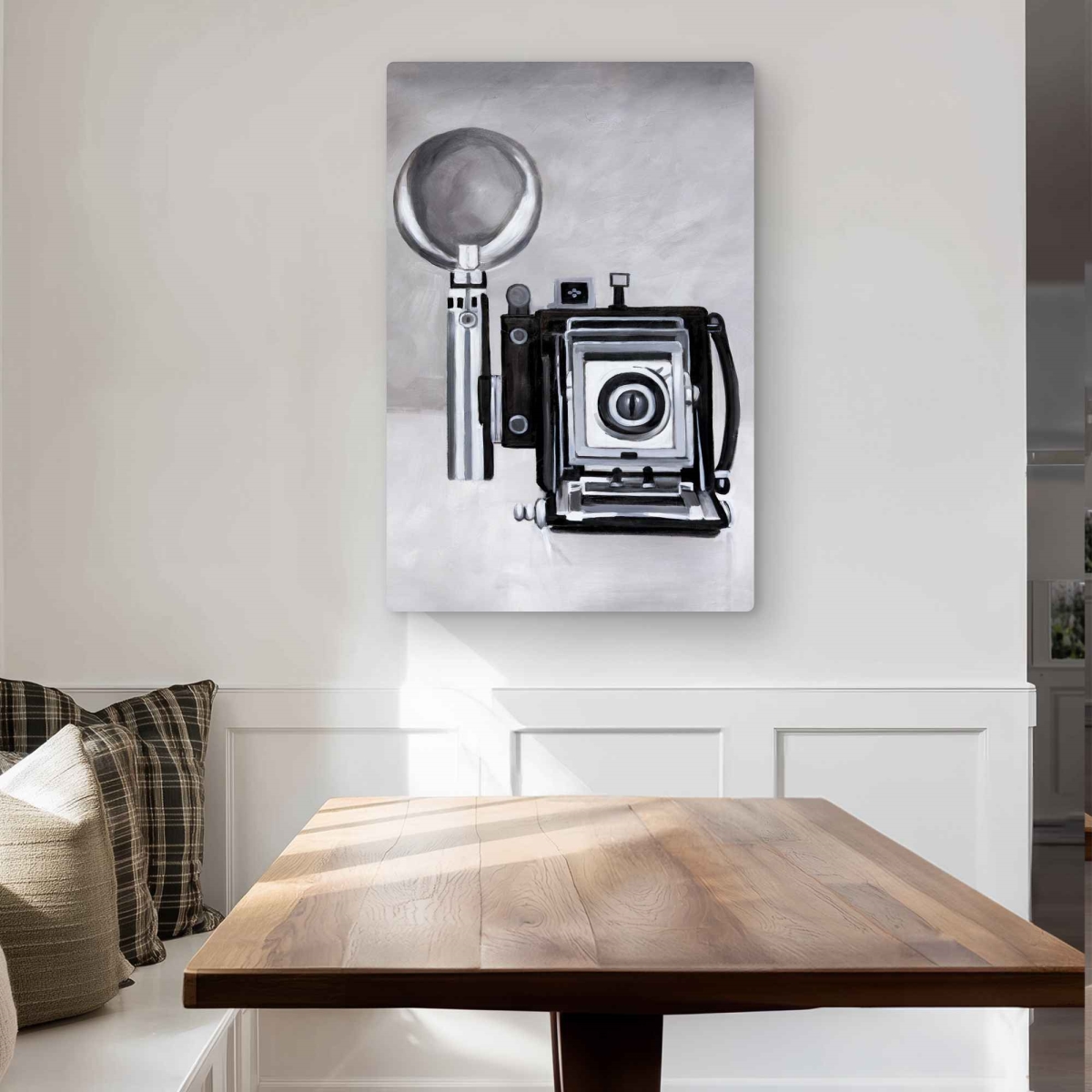 C1MP2436GEVK1C 24 x 36 in. Antique Camera Metal Print Wall Art - Unique Home Decor Accent