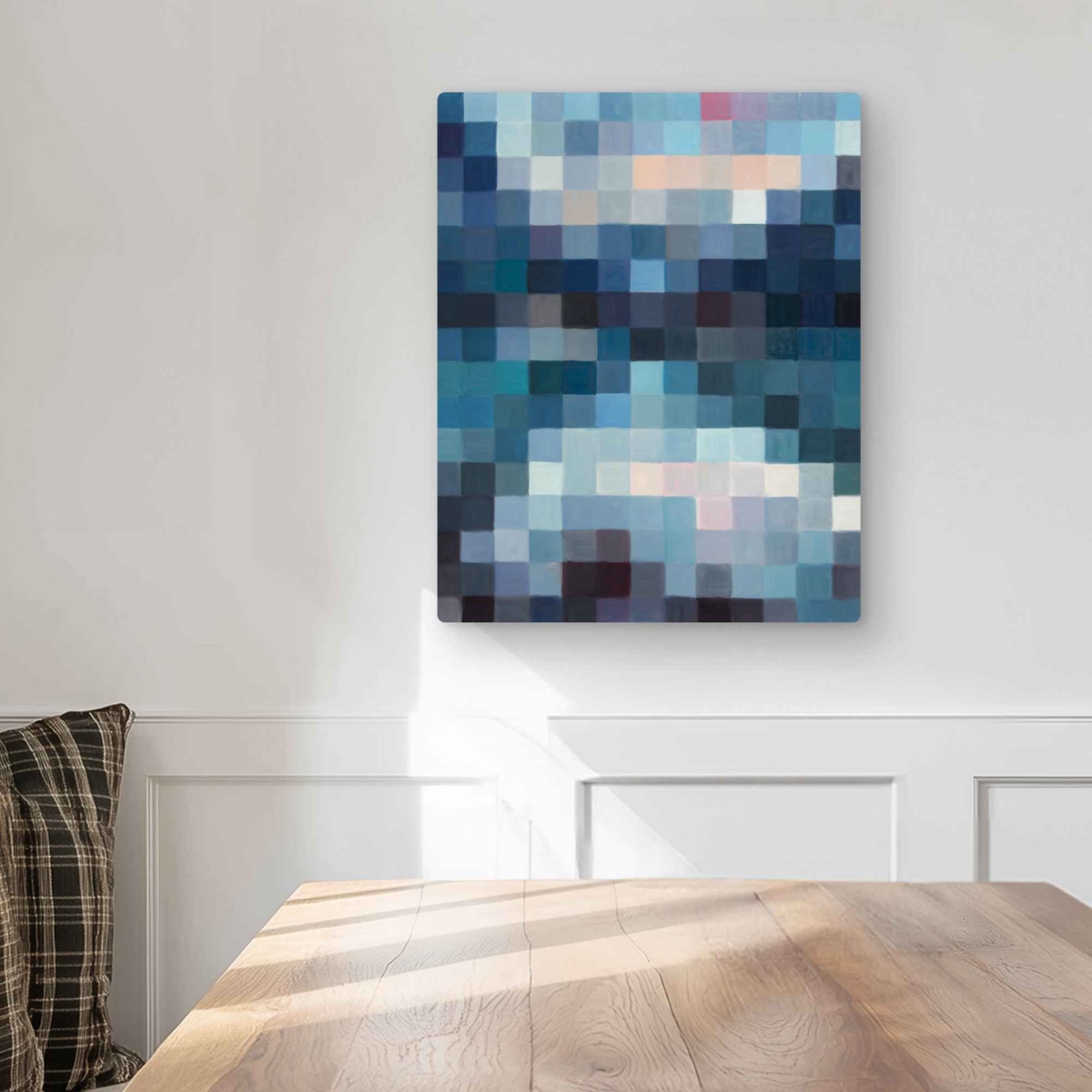 C1MP1620OAEGDJ 16 x 20 in. Pixelated Mountainous Landscape Wall Art - Abstract Modern Metal Print