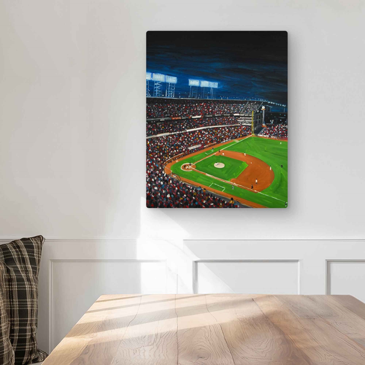 C1MP1620OFPKS9 16 x 20 in. Baseball Game Metal Print Wall Art - Hobbies Sports Home Decor