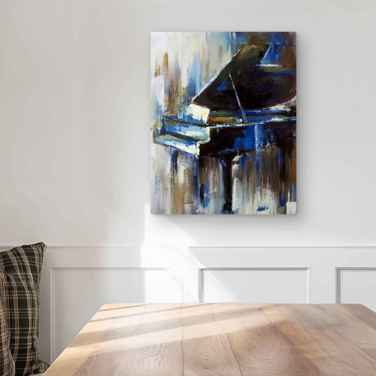 C1MP1620OTORUS 16 x 20 in. Abstract Grand Piano Metal Print Wall Art - Living Room Instrument
