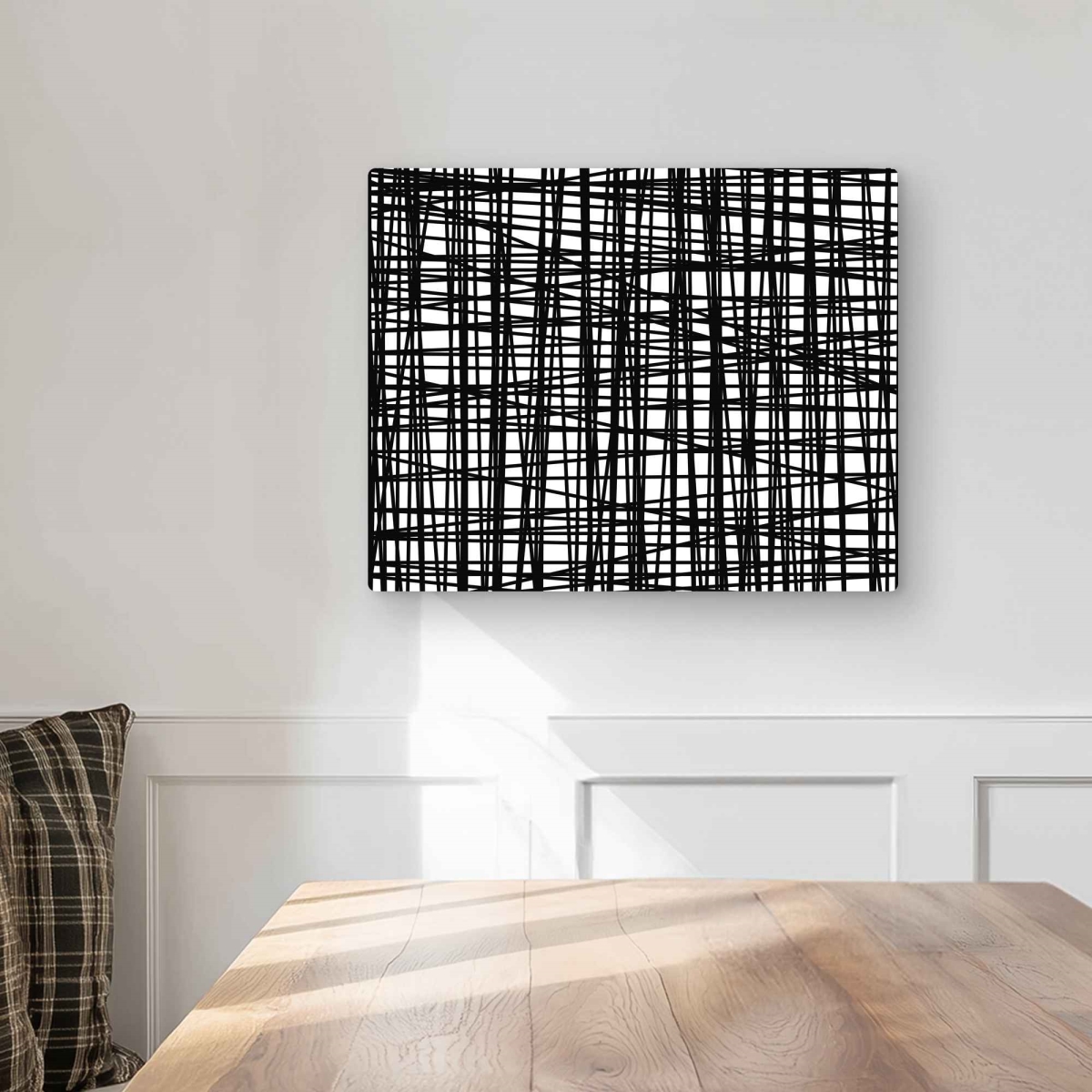 C1MP1620XJL8JN 16 x 20 in. Abstract Small Stripes Wall Art - Contemporary Metal Print