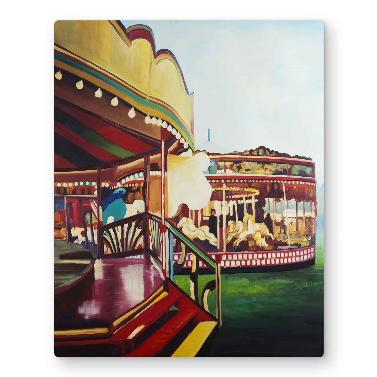C1MP1620Y19ISQ 16 x 20 in. Carousel In A Carnaval - Metal Print Wall Art for Hobbies Bedroom