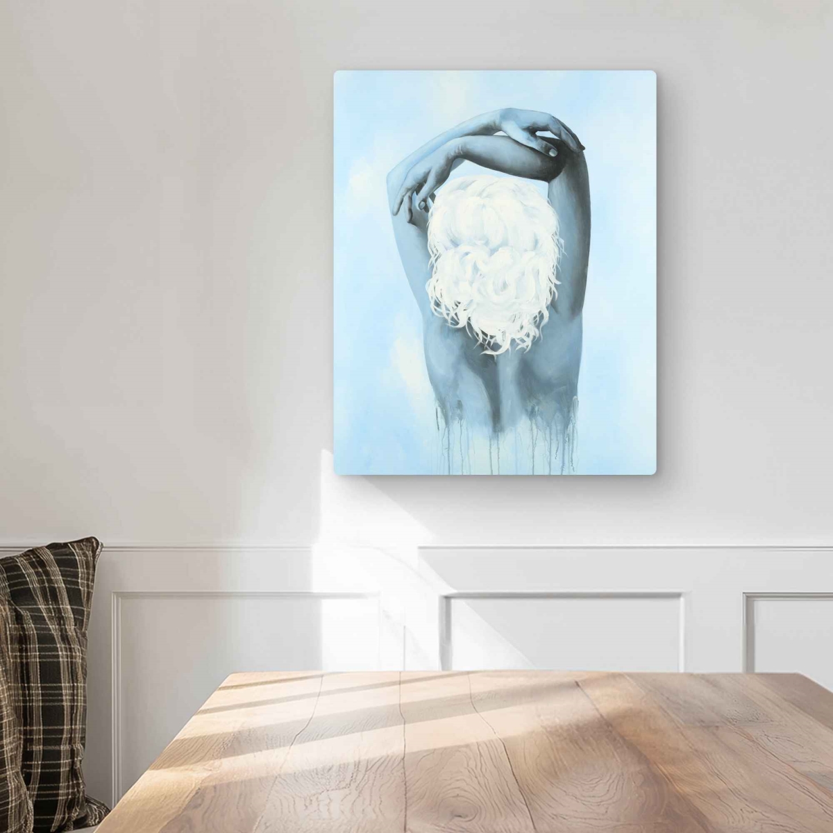 C1MP1620Y3NPFT 16 x 20 in. Sweet Woman - Modern Metal Print Wall Art for Living Room Decor
