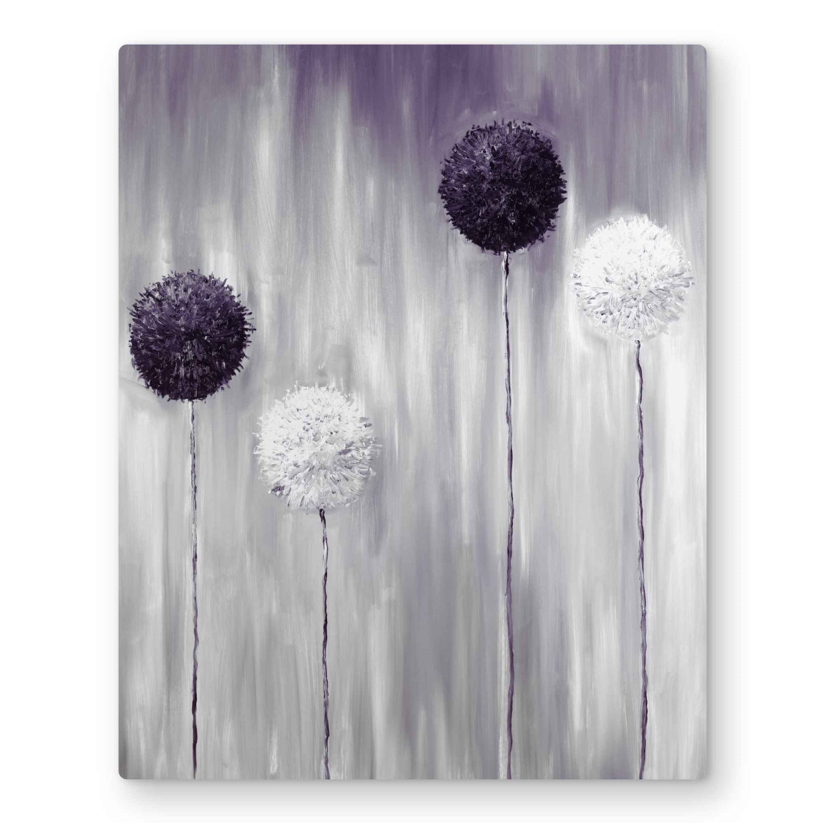 C1MP1620VLMRHD 16 x 20 in. Purple Allium Flowers Metal Print Wall Art - Home Decor for Office