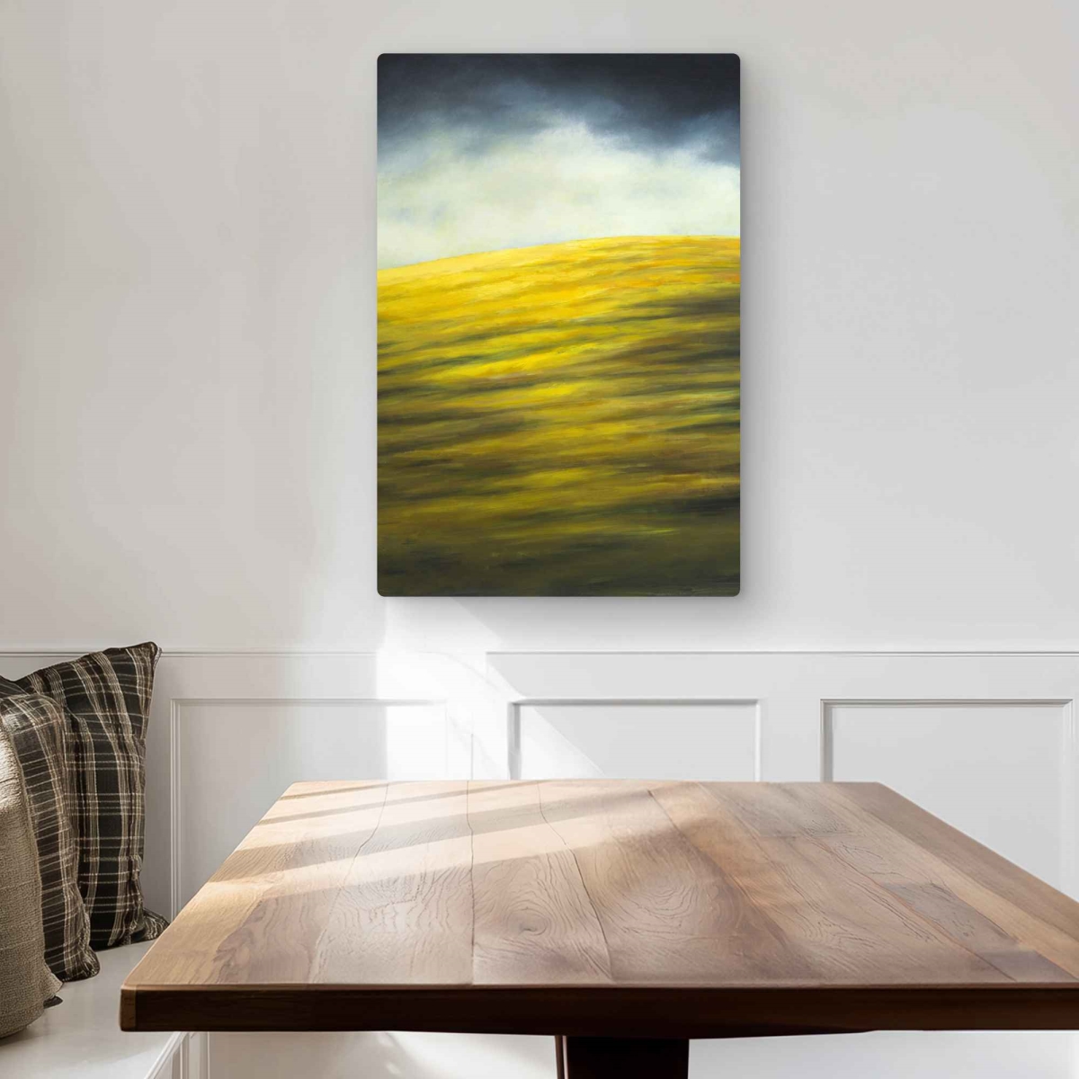 C1MP2030N6OQA6 20 x 30 in. Hillock - Yellow Office Metal Print Wall Art - Stylish Art