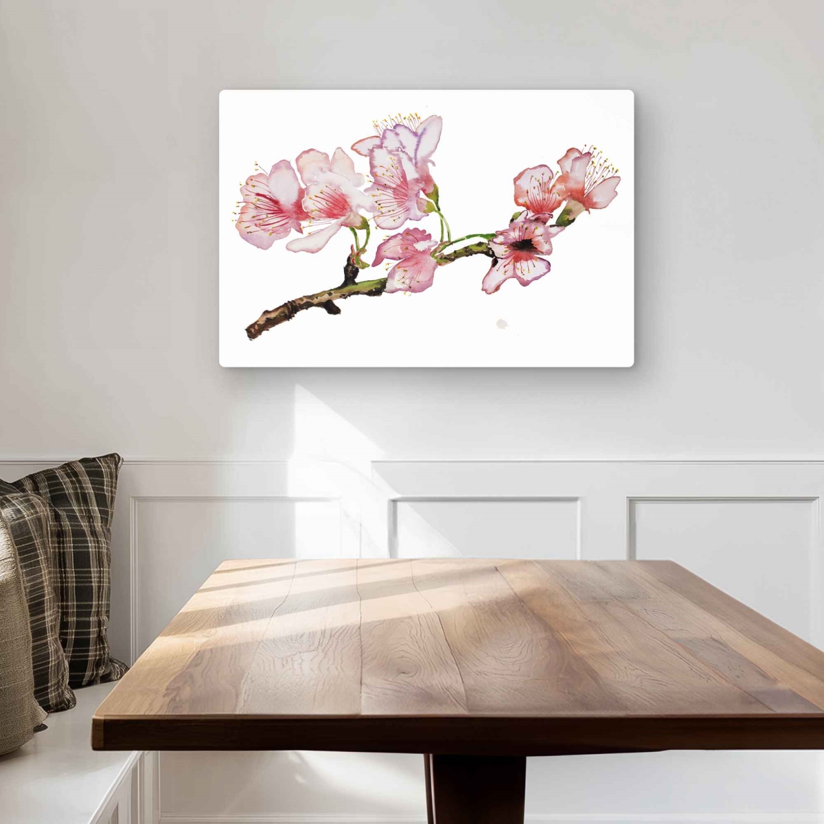 C1MP2030NALWQG 20 x 30 in. Branch of Cherry Blossom In Pink Wall Art - Metal Print