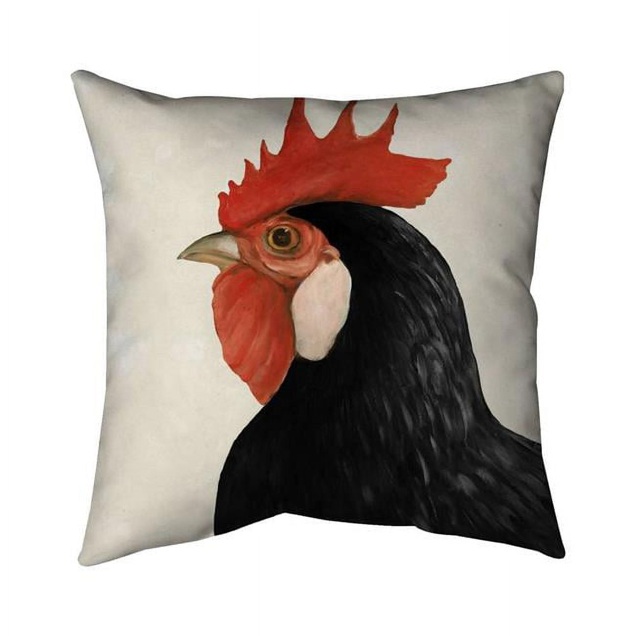 26 x 26 in. Beautilful Black Hen-Double Sided Print Indoor Pillow
