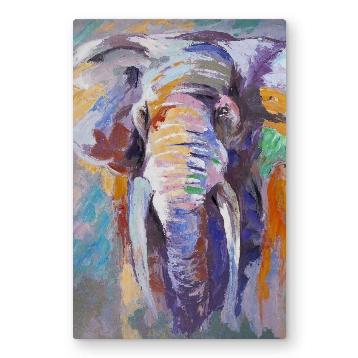 C1MP2030QE5QM1 20 x 30 in. Elephant In Pastel Color - Metal Print Wall Art for Animal Bedroom