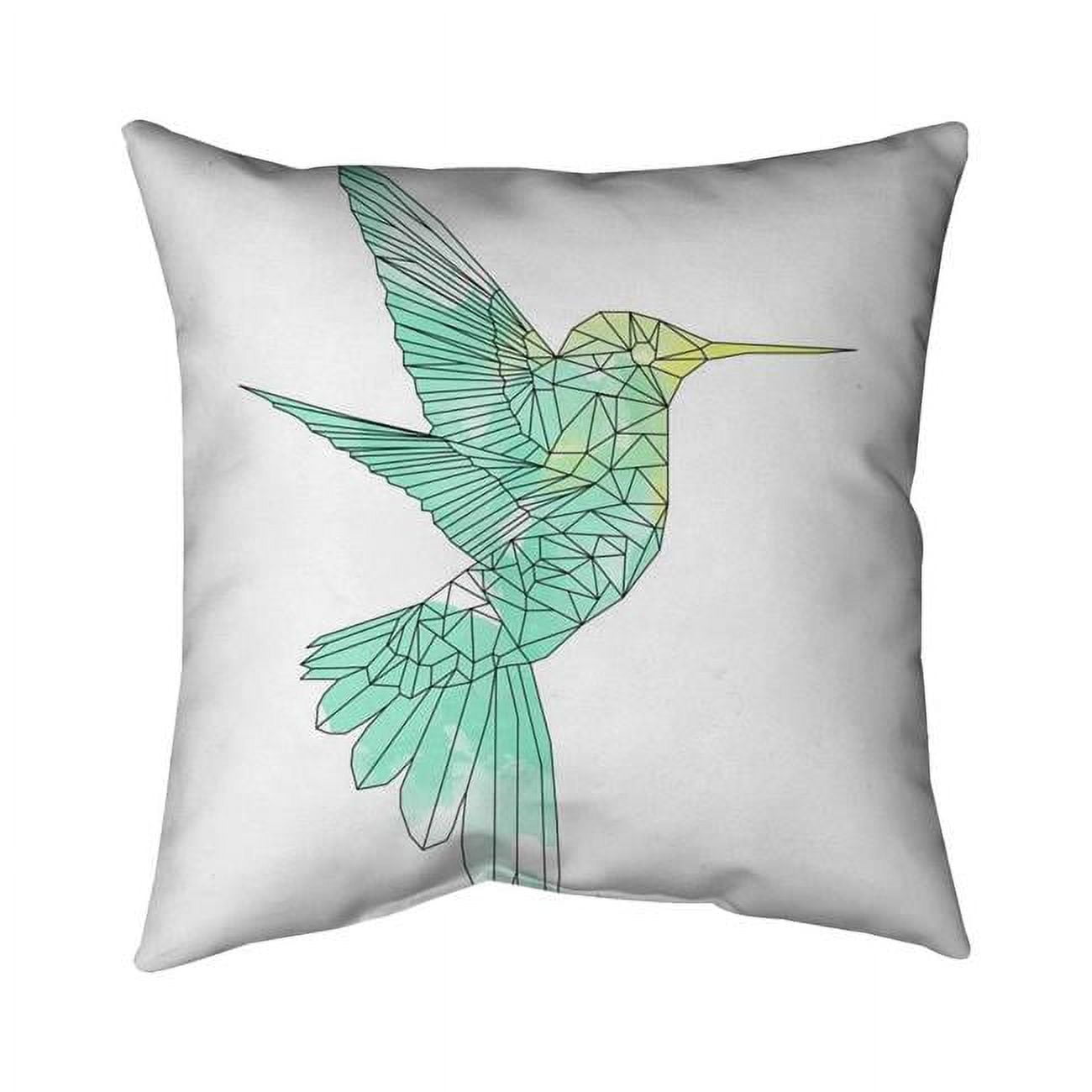26 x 26 in. Geometric Hummingbird-Double Sided Print Indoor Pillow