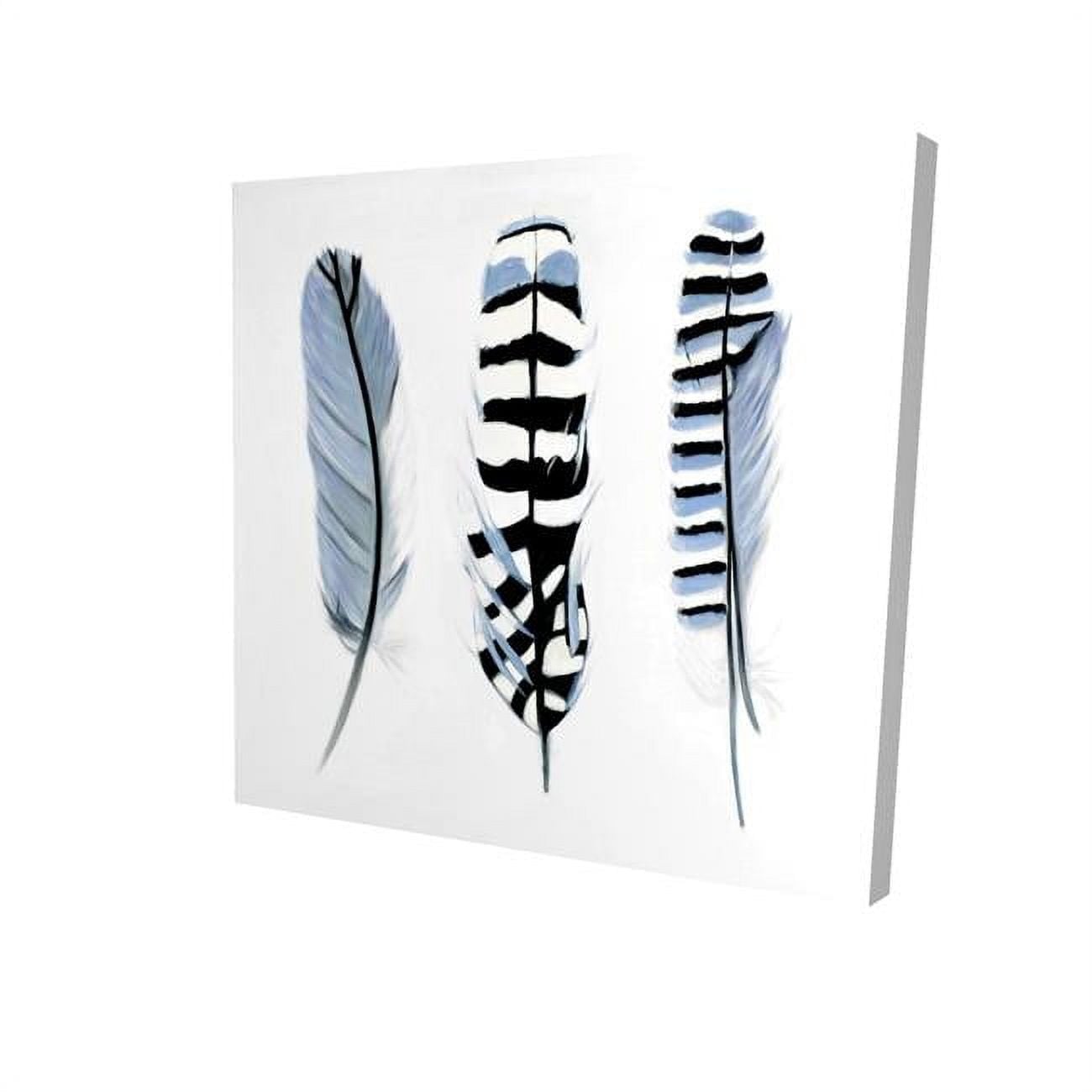 8 x 8 in. Delicate Feathers-Print on Canvas